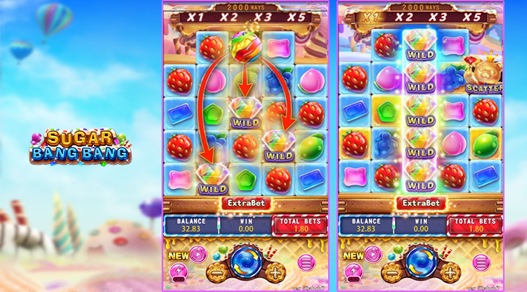 Sugar Bang Bang slot game –Wild feature